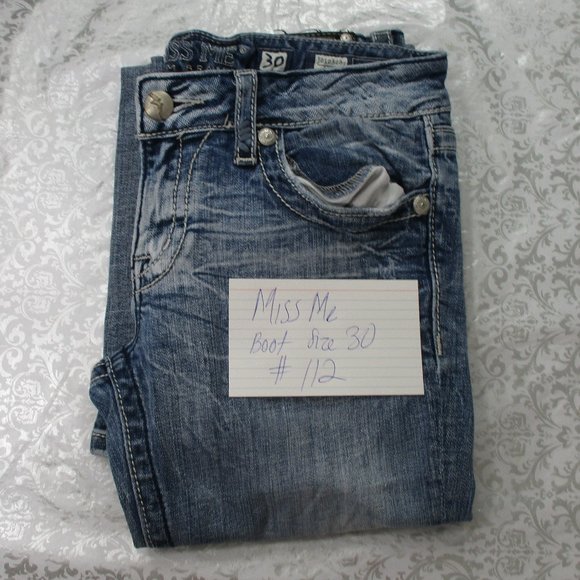 MISS ME Boot Cut Jeans Size 30 #112 - Picture 9 of 9